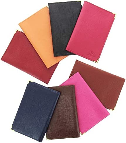 KARL LOVEN Porte-Papiers Pochette Carte Grise en Cuir Papier de Voiture Etui 2 Volets Permis de Conduire Carte d'identité Assurance Noir