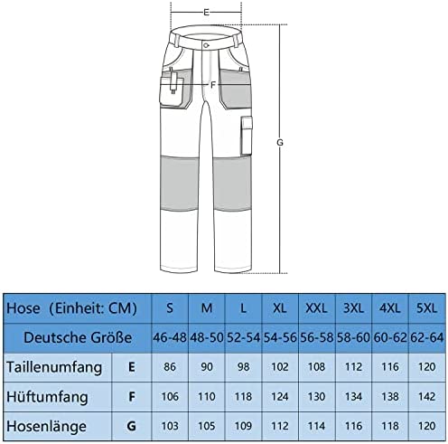 WORK IDEA Pantalon de Travail pour Homme avec Poches à Genoux Oxford en Toile résistante – Image 6