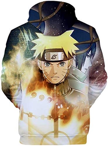 PANOZON Garçon Sweat à Capuche Sasuke Impression 3D Rôle imprimé Couleur Pull – Image 3