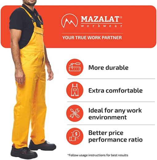 MAZALAT work wear Salopette Longue avec Poches Multifonctions Vêtements Professionnels pour Artisans, Maçons, Couvreurs, Menuisiers, Électriciens et Bien d'autres | Haute Qualité Made in EU – Image 4