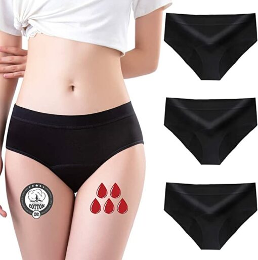 FOTOOL Culotte Menstruelle Absorbante = 4-5 tampons - Lavable - Coton - Menstruation - Protection Périodique Hygiénique Flux léger à abondant - Culotte de Règles lavables - XS/3XL – Image 8