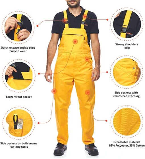 MAZALAT work wear Salopette Longue avec Poches Multifonctions Vêtements Professionnels pour Artisans, Maçons, Couvreurs, Menuisiers, Électriciens et Bien d'autres | Haute Qualité Made in EU – Image 2