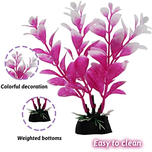 PietyPet Aquarium Decoration Plante, Plantes Artificielle Aquarium Deco et Rocher Polyrésine Grotte Ornement, Cachette Décoration pour Aquarium Poissons, 25 Pièces – Image 3