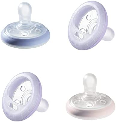 Tommee Tippee Sucette de Nuit Imitant le Sein Maternel, Texture Proche de la Peau, Forme Orthodontique Symétrique, 6-18 Mois, Lot de 4 – Image 9