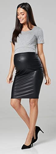 HAPPY MAMA Femme Maternité Jupe 2 Pack Fourreau Grossesse Elastique 1332 – Image 2