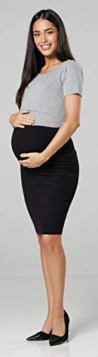 HAPPY MAMA Femme Maternité Jupe 2 Pack Fourreau Grossesse Elastique 1332 – Image 4