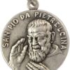Médaille de Saint Pio de Pietralcina (Père Pio) - Fabriquée en haut Relief - 100 Made in Italy
