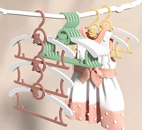 Cintre pour bébé,JSF Cintre Enfant Extensiblescintre antidérapant pour Enfants 28-37cm Peu encombrant avec Crochets empilables Cintres pour bébés et Tout-petitsLot de 20 – Image 3