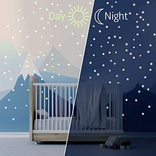 Étoiles phosphorescentes, points lumineux – 452 autocollant fluorescent, stickers fluorescents pour ton ciel étoilé, étoiles phosphorescentes plafond – Image 4