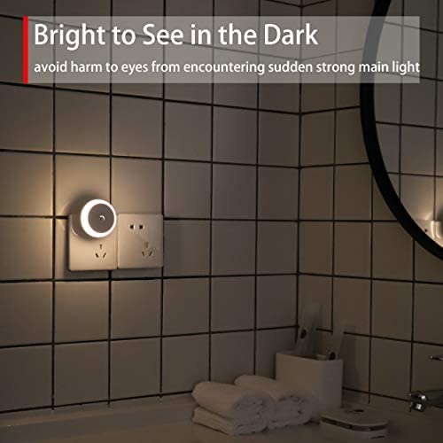 Veilleuse LED, Veilleuse Blanc Chaud avec Prise, Ronde, Détection de Lumière, Efficacité énergétique, Lot de 2 – Image 5