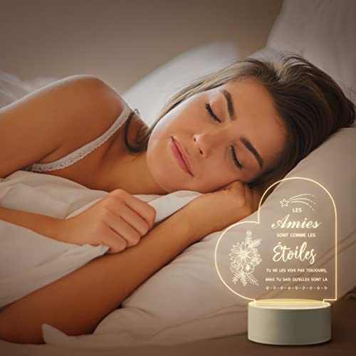 Pandasch Meilleure Amie Cadeau, Cadeau Amie Noel - Veilleuse Gravée, Personnalisé Cadeau pour Une Amie, Cadeau Anniversaire Amie, Idee Cadeau Meilleure Amie Original – Image 5