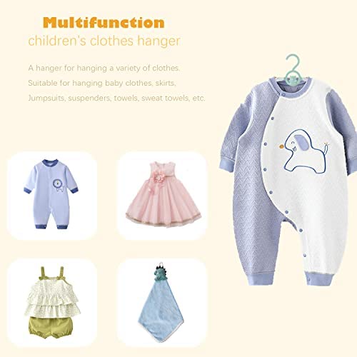 Cintre pour bébé,JSF Cintre Enfant Extensiblescintre antidérapant pour Enfants 28-37cm Peu encombrant avec Crochets empilables Cintres pour bébés et Tout-petitsLot de 20 – Image 4