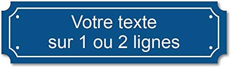 Mygoodprice Plaque gravée personnalisée 1 ou 2 Lignes 14,5x4cm autocollante Bleu Foncé