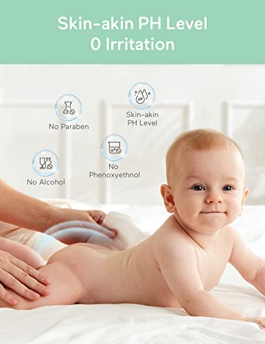 Lingettes Pour bébé, Nouvelle Formule de Lotion, Lingettes Nettoyantes et Hydratantes 2 en 1 BabyCozy, 100% Fibres Végétales et 100% Biodégradables, Lingettes Parfumées à la Noix de Coco, 40 Lingettes – Image 5