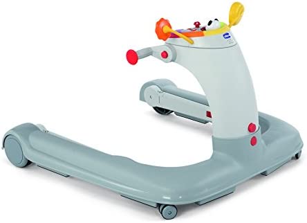 Chicco Trotteur 123 - Centre d'Activités Évolutif, Trotteur - Aide à la marche - Porteur avec Freins de Sécurité, Panneau Electronique avec Lumières et Sons - Jouets pour Enfants de 6 mois à 3 ans