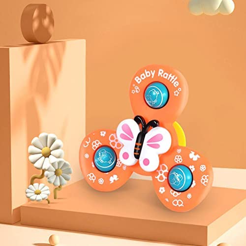 Jouets À Ventouse Ventouse Spinner Jouets 3 Pcs Jouets Bain Baignoire Spinner Spinner Jouets Tournant Bébé Bain Animaux Mignons Jouets Sensoriels Jouets À Toupie Jouets Pour Filles Bébé À Ventouse – Image 5
