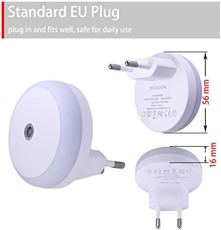 Veilleuse LED, Veilleuse Blanc Chaud avec Prise, Ronde, Détection de Lumière, Efficacité énergétique, Lot de 2 – Image 7