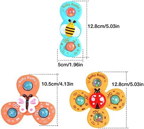 Jouets À Ventouse Ventouse Spinner Jouets 3 Pcs Jouets Bain Baignoire Spinner Spinner Jouets Tournant Bébé Bain Animaux Mignons Jouets Sensoriels Jouets À Toupie Jouets Pour Filles Bébé À Ventouse – Image 4
