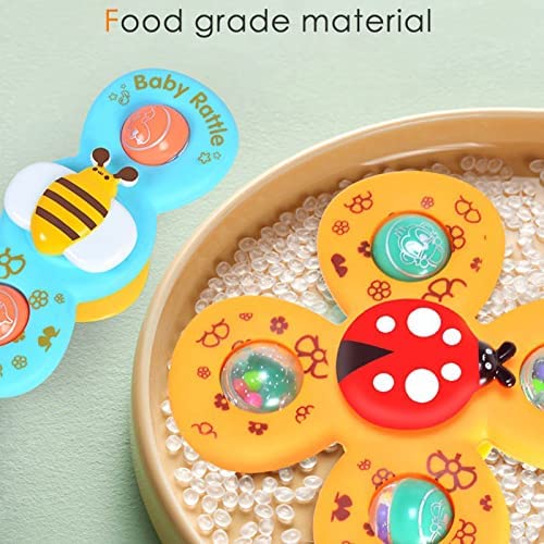 Jouets À Ventouse Ventouse Spinner Jouets 3 Pcs Jouets Bain Baignoire Spinner Spinner Jouets Tournant Bébé Bain Animaux Mignons Jouets Sensoriels Jouets À Toupie Jouets Pour Filles Bébé À Ventouse – Image 3