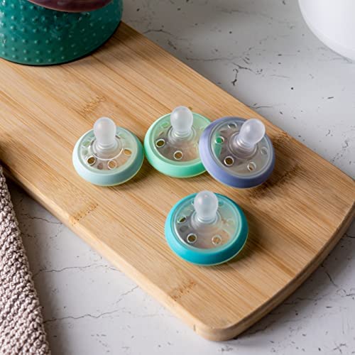 Tommee Tippee Sucette de Nuit Imitant le Sein Maternel, Texture Proche de la Peau, Forme Orthodontique Symétrique, 6-18 Mois, Lot de 4 – Image 2