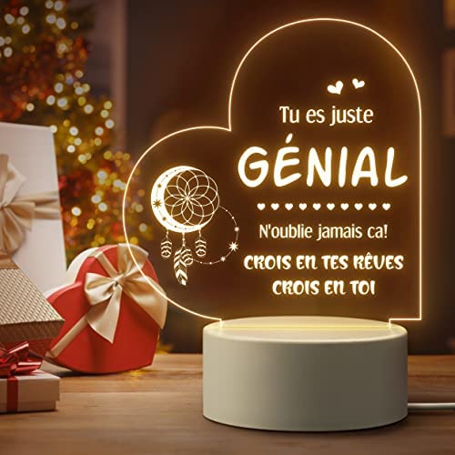 Pandasch Meilleure Amie Cadeau, Cadeau Amie Noel - Veilleuse Gravée, Personnalisé Cadeau pour Une Amie, Cadeau Anniversaire Amie, Idee Cadeau Meilleure Amie Original – Image 11