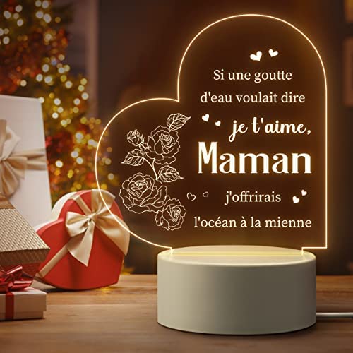 Pandasch Meilleure Amie Cadeau, Cadeau Amie Noel - Veilleuse Gravée, Personnalisé Cadeau pour Une Amie, Cadeau Anniversaire Amie, Idee Cadeau Meilleure Amie Original – Image 14