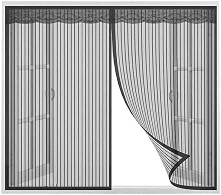 Moustiquaire Fenêtre Magnétique, Auto-AdhéSif en Maille Rideau Aimantée Anti moustique, Automatiquementfermé Détachables, Pour Fenêtre Portes Patio – Image 10