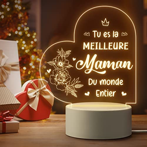 Pandasch Meilleure Amie Cadeau, Cadeau Amie Noel - Veilleuse Gravée, Personnalisé Cadeau pour Une Amie, Cadeau Anniversaire Amie, Idee Cadeau Meilleure Amie Original – Image 15