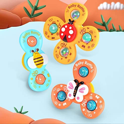 Jouets À Ventouse Ventouse Spinner Jouets 3 Pcs Jouets Bain Baignoire Spinner Spinner Jouets Tournant Bébé Bain Animaux Mignons Jouets Sensoriels Jouets À Toupie Jouets Pour Filles Bébé À Ventouse – Image 2