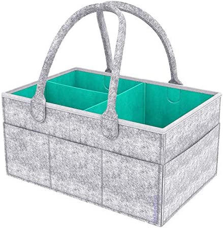Bébé Diaper Caddy, HyAdierTech Sac a Langer Panier de Rangement pour Bébé, Organiseur Chambre Bébé, Rangement Nurserie, Range Couches Bébé, Liste de Naissance, Table à Langer,Fille, Garçon