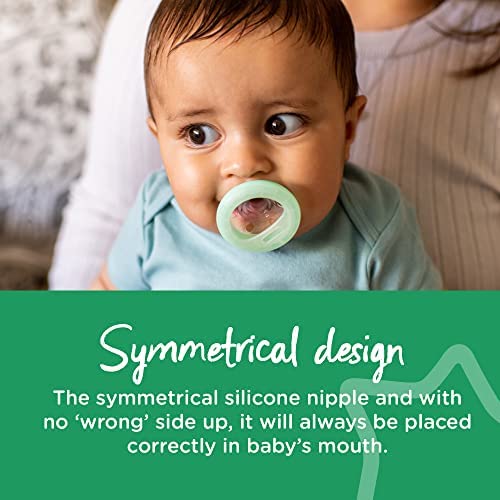 Tommee Tippee Sucette de Nuit Imitant le Sein Maternel, Texture Proche de la Peau, Forme Orthodontique Symétrique, 6-18 Mois, Lot de 4 – Image 4