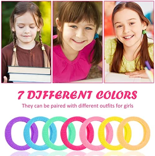 Cooetr Elastique Cheveux Fille, 100 Pièces Mini Chouchou Cheveux, Chouchou Cheveux Fille de Queue de Cheval Doux de Bandes de Cheveux Multicolores pour Filles Bébé Enfants – Image 4