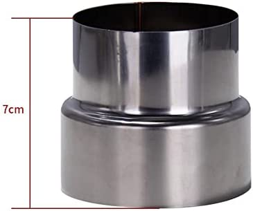 Oniissy Réducteur de tuyau de poêle Ø 80 mm/Ø 60 mm, revêtement en acier inoxydable résistant à la chaleur, réducteur de tuyau de cheminée, adaptateur de conduite, réduction de tuyau – Image 2