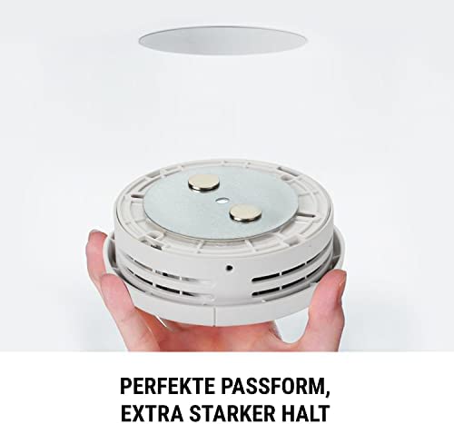 SHD Pastilles adhésives magnétiques pour Mini détecteurs de fumée, adhésif 3M avec Support magnétique pour détecteurs d'incendie, Ø 50mm, Montage Rapide et Facile, sans perçage, ni vis. – Image 2