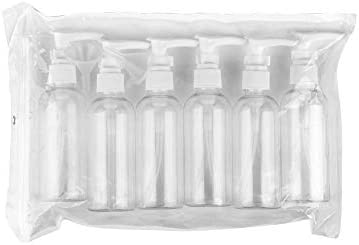 JOYISEN 6 Pièces Bouteilles de Voyage Transparentes 100 ml / 3.4 OZ Pompe En Plastique Bouteille de Voyage Distributeur de Lotion Bouteilles de Voyage D'air Vides avec 2 Petit Entonnoir – Image 7