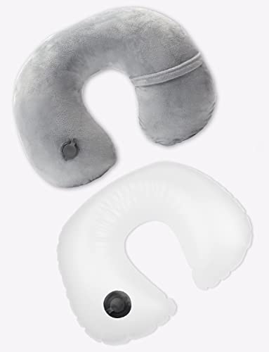 Oreiller de Voyage Gonflable Coussin de Cou pour Avion - Oreillers de Soutien pour la tête et Le Cou Portables compacts en vol, Coussin pour Appui-tête en Forme de U - Système de Valve mis à Jour – Image 5