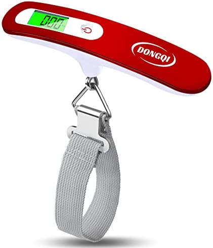 Pèse Bagage Electronique,Balance Numérique Portable Max 50kg/110lb avec Fonction Tare und écran LCD rétroéclairé,Peson de Voyage digital pour bagages,voyages et maison (Rouge) – Image 8