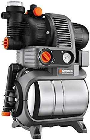 Gardena Groupe de Surpression 5000/5 Eco Inox Premium : Pompe avec Réservoir Sous Pression en Acier Inoxydable, Protection Contre le Fonctionnement à Sec, Débit 4 500 L/H, Économe (1756-20)