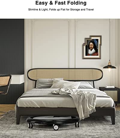 UBRAVOO Trotteur Bebe, Trotteurs Marche Bebe avec Roue Universelle et Hauteur réglable, Pliant Trotteur pour Filles & Garçons 6-18 Mois, ZM-01, PU Noir – Image 6