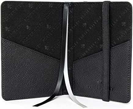 Porter Riley - Porte Passeport en Cuir Véritable avec Fermeture par Bande élastique (Noir Pur) – Image 3