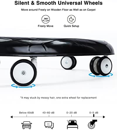 UBRAVOO Trotteur Bebe, Trotteurs Marche Bebe avec Roue Universelle et Hauteur réglable, Pliant Trotteur pour Filles & Garçons 6-18 Mois, ZM-01, PU Noir – Image 2