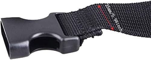 AMACOAM Sangle Polypropylène 25mm Sangles en Nylon avec Boucle à Libération Rapide Sangle Valise Voyage Sangles Utilitaires pour les Sports de Plein Air Compression Bundling Bagages 1,5 m Noir 4Pcs – Image 5