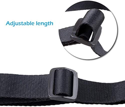 AMACOAM Sangle Polypropylène 25mm Sangles en Nylon avec Boucle à Libération Rapide Sangle Valise Voyage Sangles Utilitaires pour les Sports de Plein Air Compression Bundling Bagages 1,5 m Noir 4Pcs – Image 3