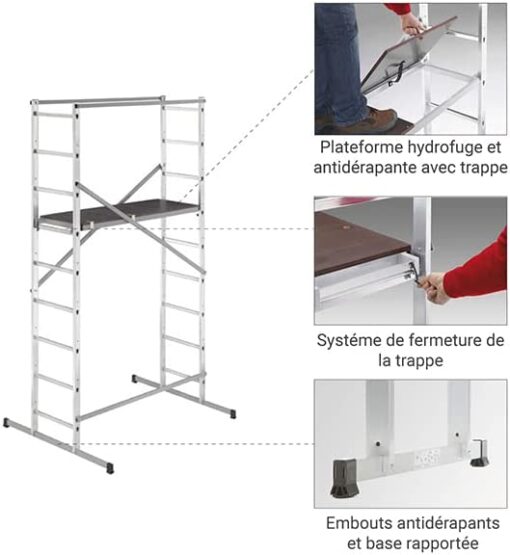 Echafaudage domestique : Hauteur de travail max 3.66m - 9474-901 – Image 6