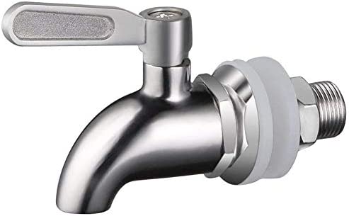 Vicloon Robinet de Tonneau,16mm Distributeur de Boissons,Robinet pour Tonneau de Bière, Robinet pour Vin - en Acier Inoxydable et Taille