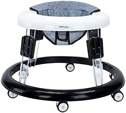 UBRAVOO Trotteur Bebe, Trotteurs Marche Bebe avec Roue Universelle et Hauteur réglable, Pliant Trotteur pour Filles & Garçons 6-18 Mois, ZM-01, PU Noir – Image 10