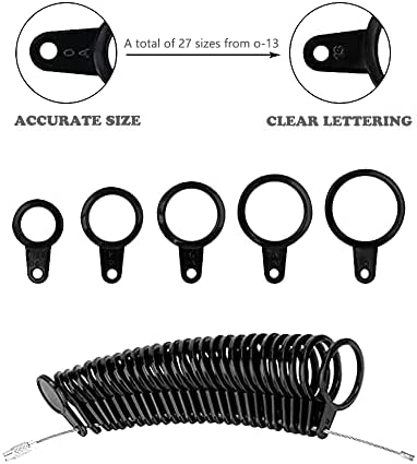 1 PCS Baguier Mesureur, Outil de Mesure Des Anneaux, Doigt Jauge Anneaux Outil pour Bague Taille Europeen Baguier Mesureur (Avec 3 Echelles De Mesure EU US UK) – Image 3