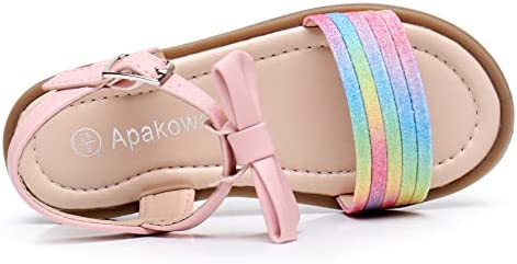 Apakowa sandales fille bowknot sandales fille plage peep finger – Image 5