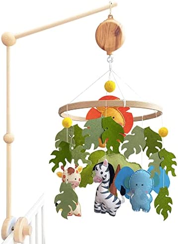 Mobile pour bébé animaux de la jungle, décoration de chambre d'enfant, mobile pour berceau de bébé, décoration d'animaux sauvages, mobile d'animaux sauvages (mobile animaux de la jungle)