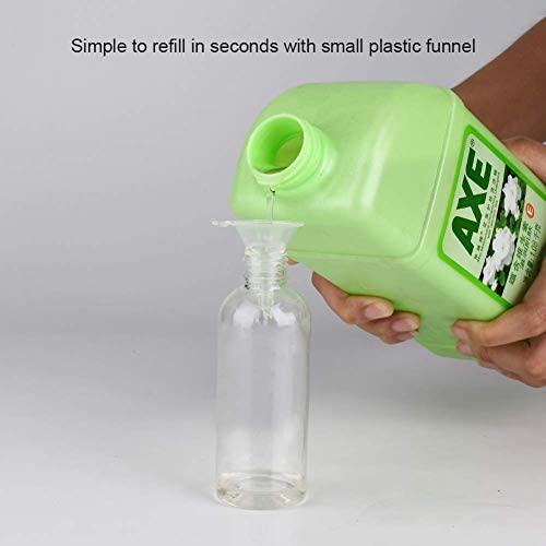 JOYISEN 6 Pièces Bouteilles de Voyage Transparentes 100 ml / 3.4 OZ Pompe En Plastique Bouteille de Voyage Distributeur de Lotion Bouteilles de Voyage D'air Vides avec 2 Petit Entonnoir – Image 6